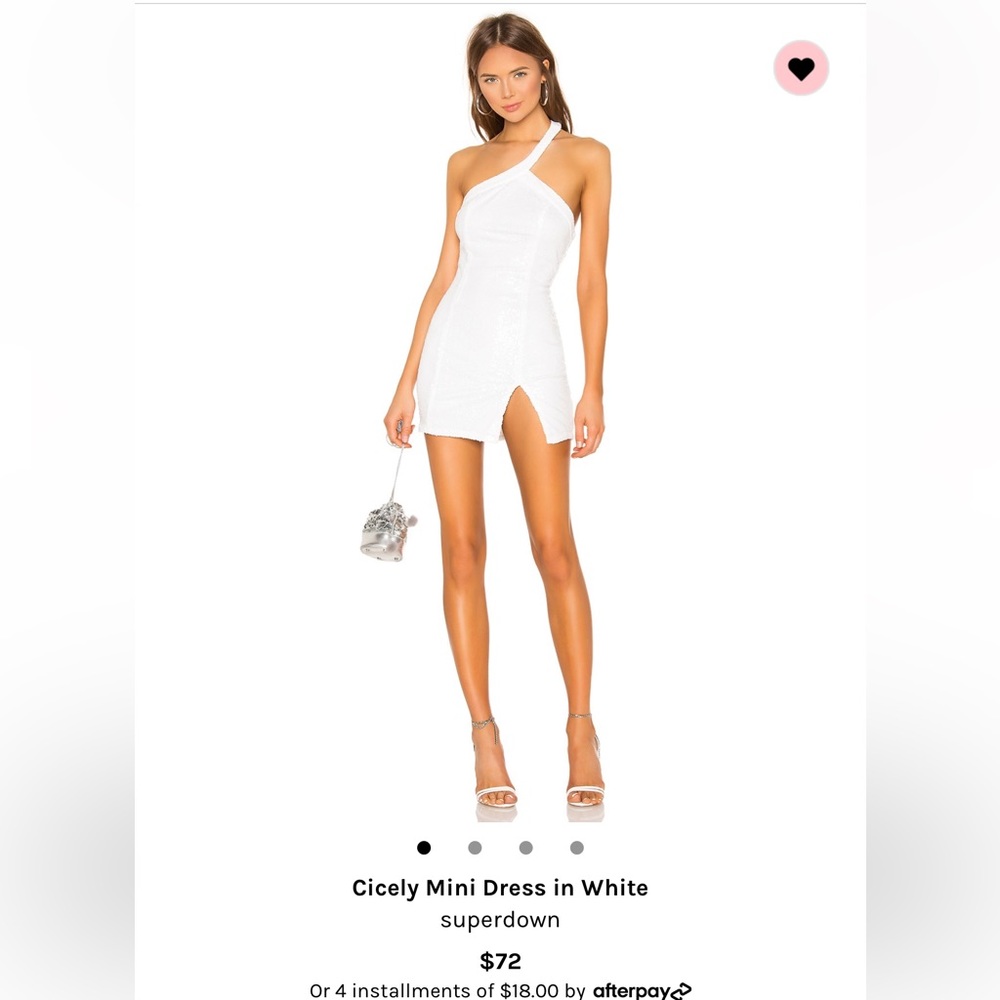 Revolve sequined white dress XL
